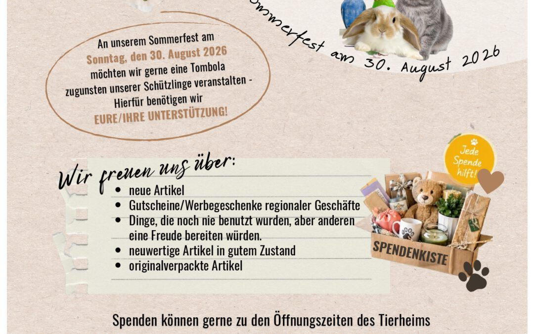 Spenden für unsere Tombola
